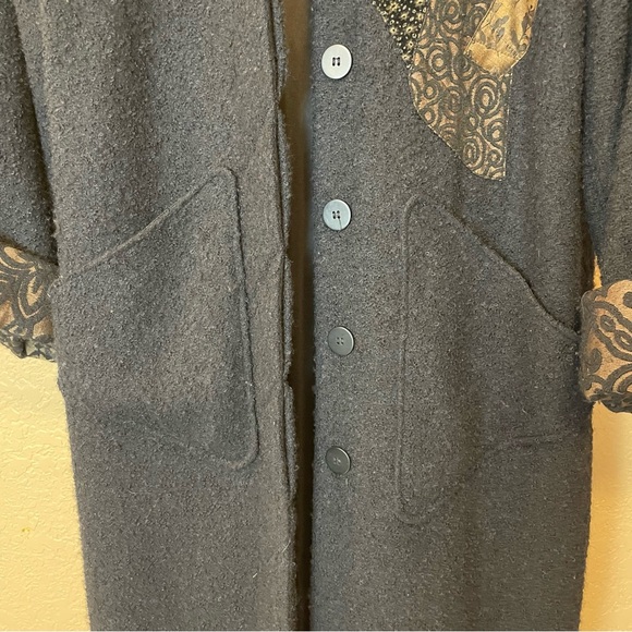 CB Wraps by Chadwicks Vintage Long Wool Wearable Art Maxi Coat Size M - Picture 9 of 16